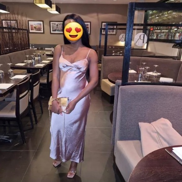 Mink Satin Maxi Dress - Picture 6 of 13